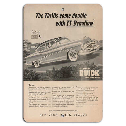 Vintage 1953 Buick Dynaflow Classic Aluminum Sign — product artwork