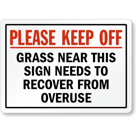 Keep Off Safety Aluminum Sign — product artwork