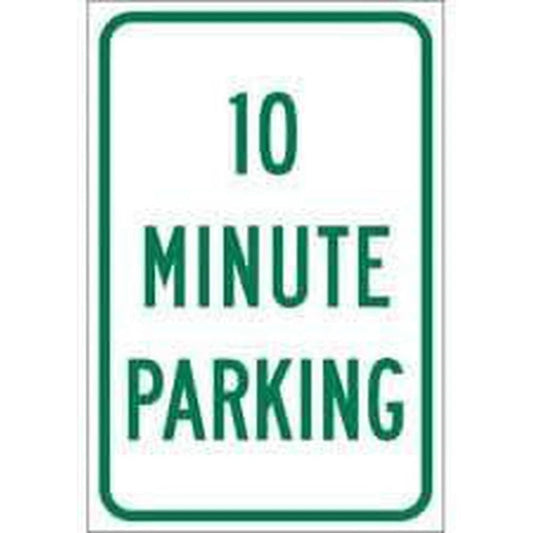 Parking Notice Minute Traffic Regulations Warning Aluminum Sign — product artwork