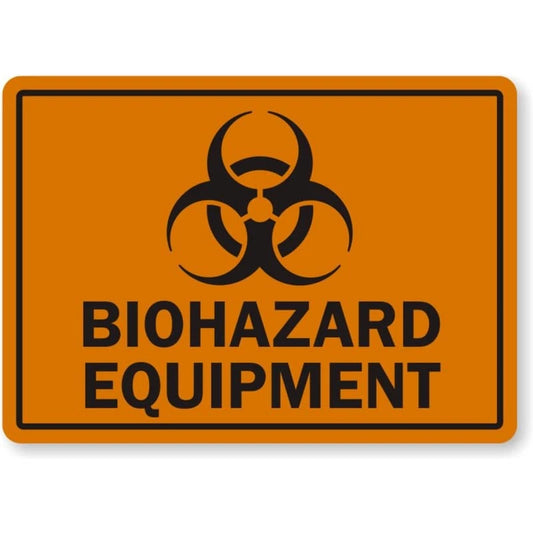 Biohazard Equipment Warning Sign — product artwork