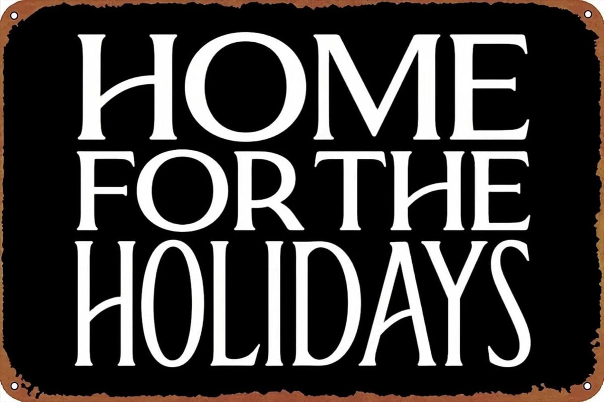 Vintage Tin Holiday Funny Wall Art Aluminum Sign — product artwork