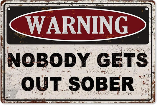 Coffee Bar Funny Home Bar Aluminum Sign — product artwork