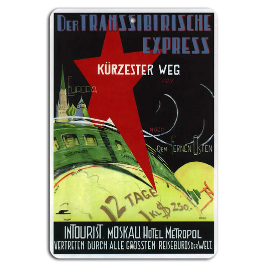 Trans-siberian Express Vintage Aluminum Sign — product artwork