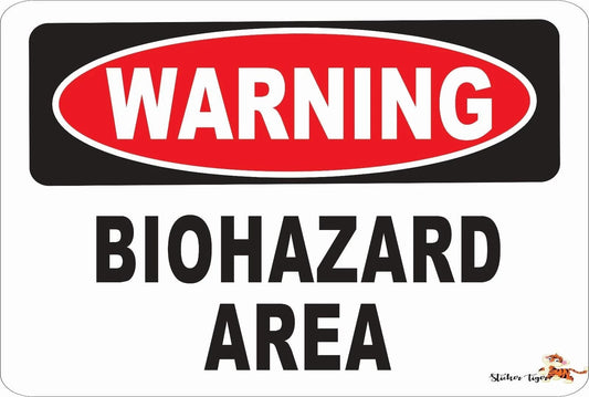 Biohazard Funny Novelty Warning Aluminum Sign — product artwork