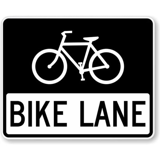 Bike Lane Aluminum Sign — product artwork