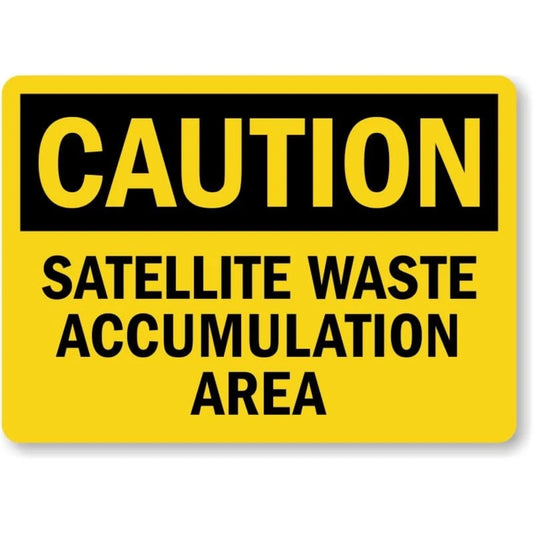 Satellite Waste Accumulations Area Aluminum Sign — product artwork