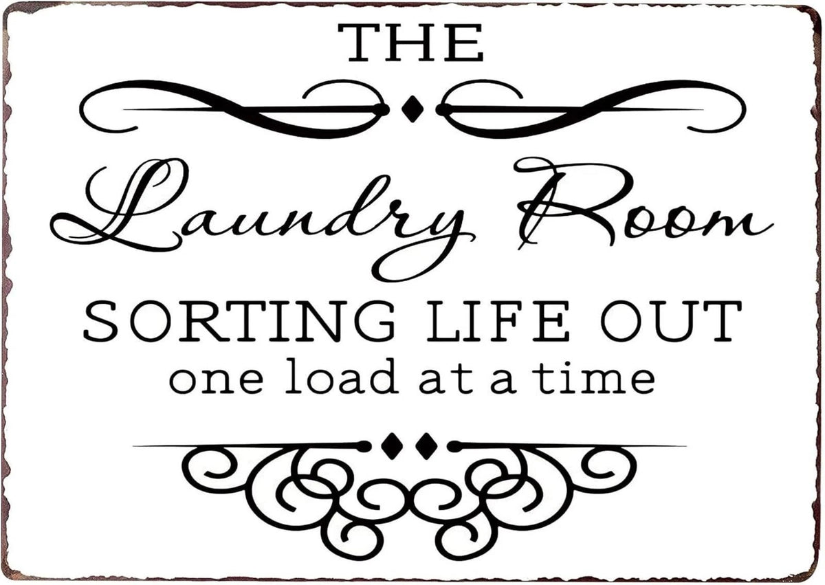 Vintage Laundry Room Funny Aluminum Sign — product artwork
