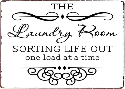 Vintage Laundry Room Funny Aluminum Sign — product artwork