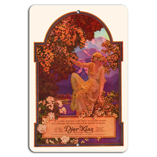 Vintage Art Nouveau Aluminum Sign — product artwork