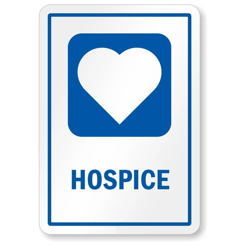 Hospice Heart Symbol Aluminum Sign — product artwork