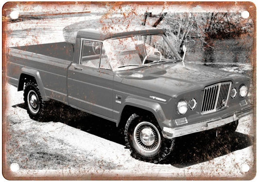 Jeep Vintage 1965 Townside Auto Ad Aluminum Sign — product artwork