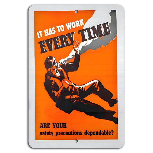 Safety Industrial Vertical Workplace Risk Aluminum Sign — product artwork