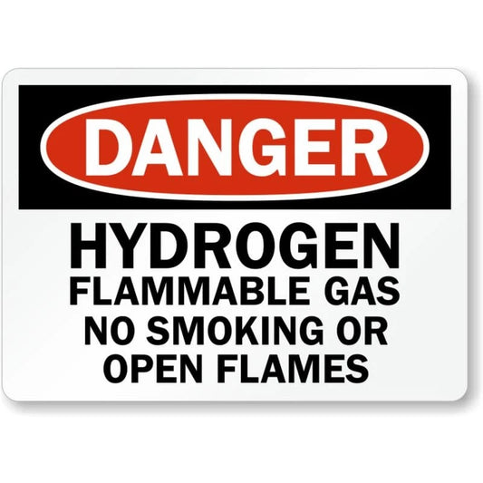 Gas No Open Flames Danger Aluminum Sign — product artwork