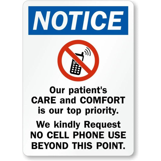 Patients Care Priority Aluminum Sign — product artwork