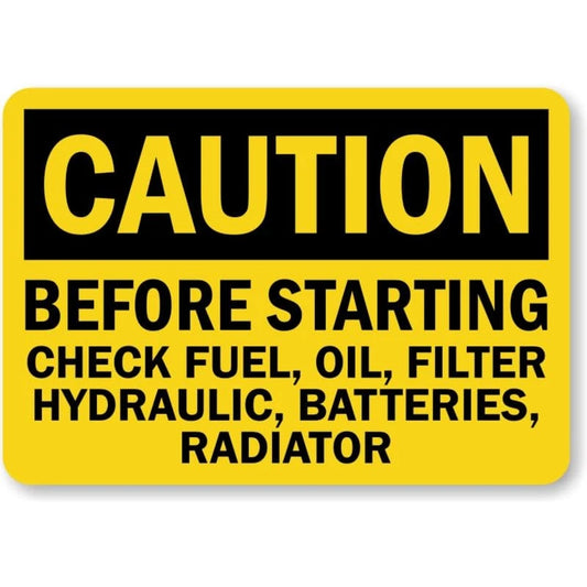 Fuel Warning Safety Aluminum Sign — product artwork