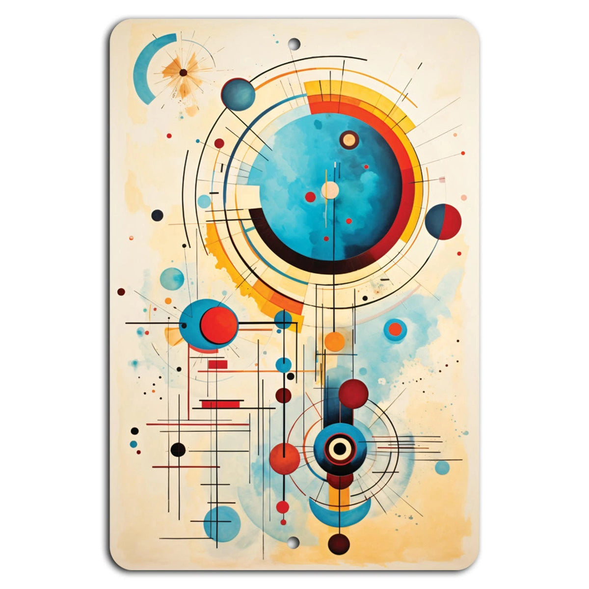 Art Cosmic Geometry Abstract Modern Aluminum Sign — product artwork
