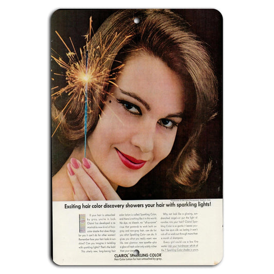 Vintage Hair Color Retro Decorative Aluminum Sign — product artwork
