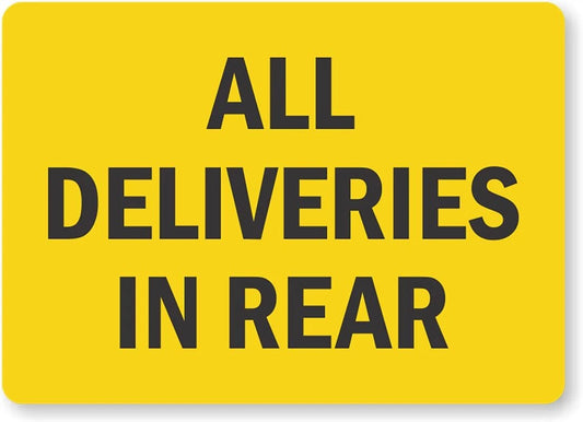 Delivery Aluminum Sign — product artwork