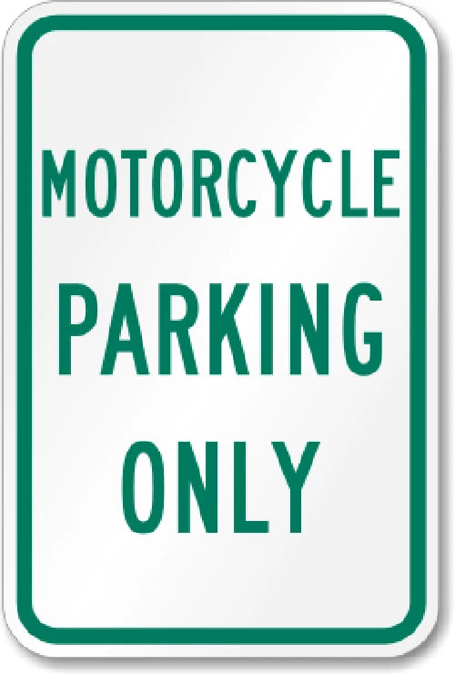 Motorcycle Parking Use Aluminum Sign — product artwork