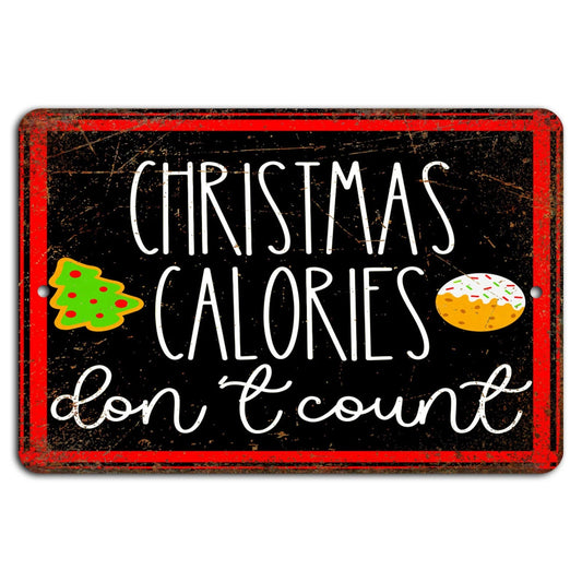 Christmas Rustic Red Black Aluminum Sign — product artwork