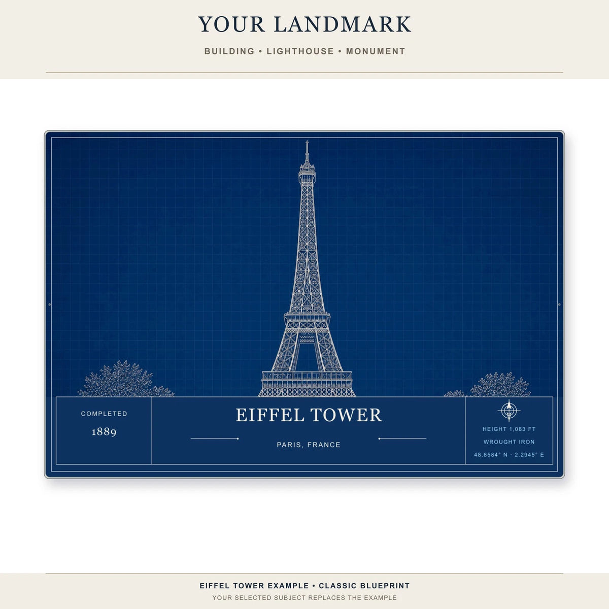 Your Landmark Building Wall Art Custom Aluminum Sign — product artwork
