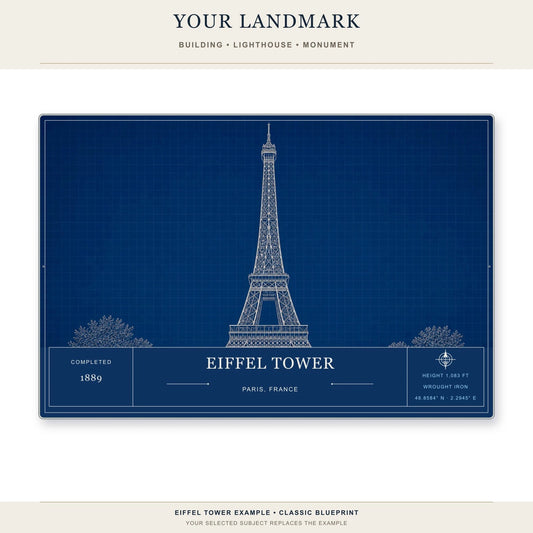 Your Landmark Building Wall Art Custom Aluminum Sign — product artwork