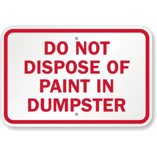 Do Not Dispose Aluminum Sign — product artwork