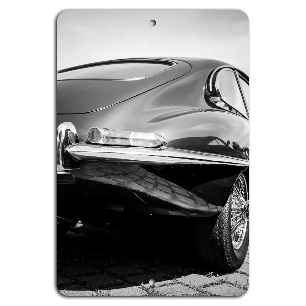 Vintage Car Retro Garage Glossy Finish Aluminum Sign — product artwork