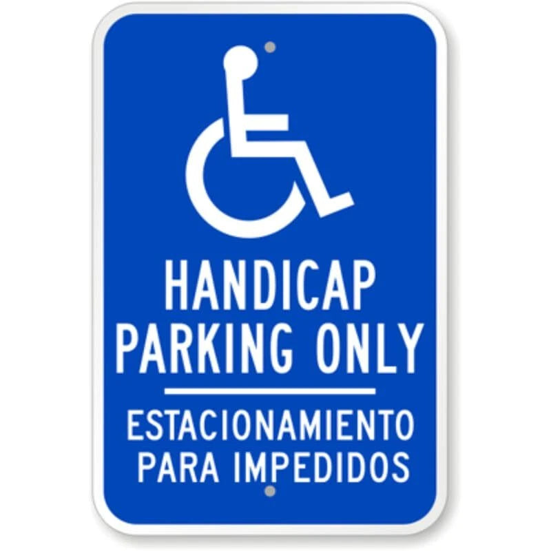 Bilingual Hands Away Danger Aluminum Sign — product artwork