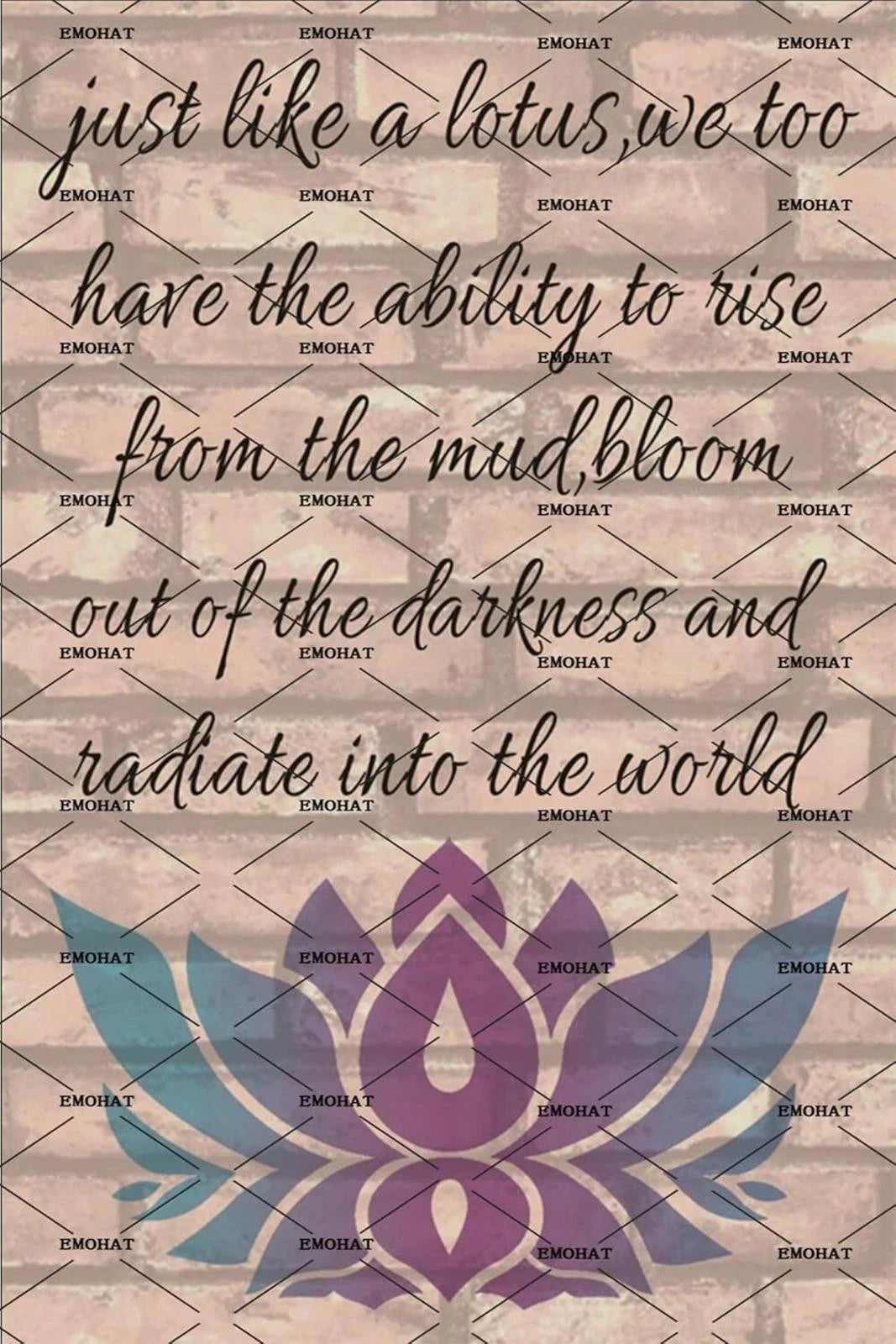Lotus Rise from the Mud Motivational Aluminum Sign — product artwork