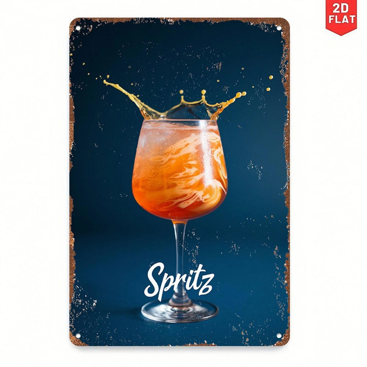 Retro Spritz Funny Farmhouse Bar Aluminum Sign — product artwork