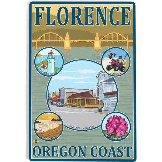 Florence Oregon Vintage Funny Aluminum Sign — product artwork