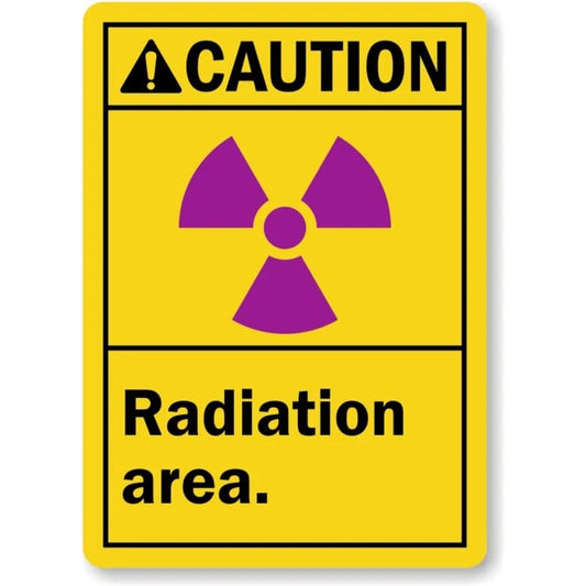 Radiation Area Ansi Caution Aluminum Sign — product artwork