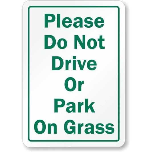 Do Not Drive Aluminum Sign — product artwork