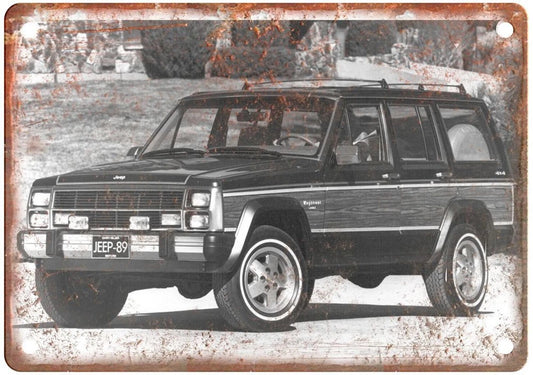 Jeep Wagoneer Vintage 1989 Limited Edition Auto Aluminum Sign — product artwork