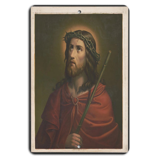 Christian Crown of Thorns Religious Aluminum Sign — product artwork
