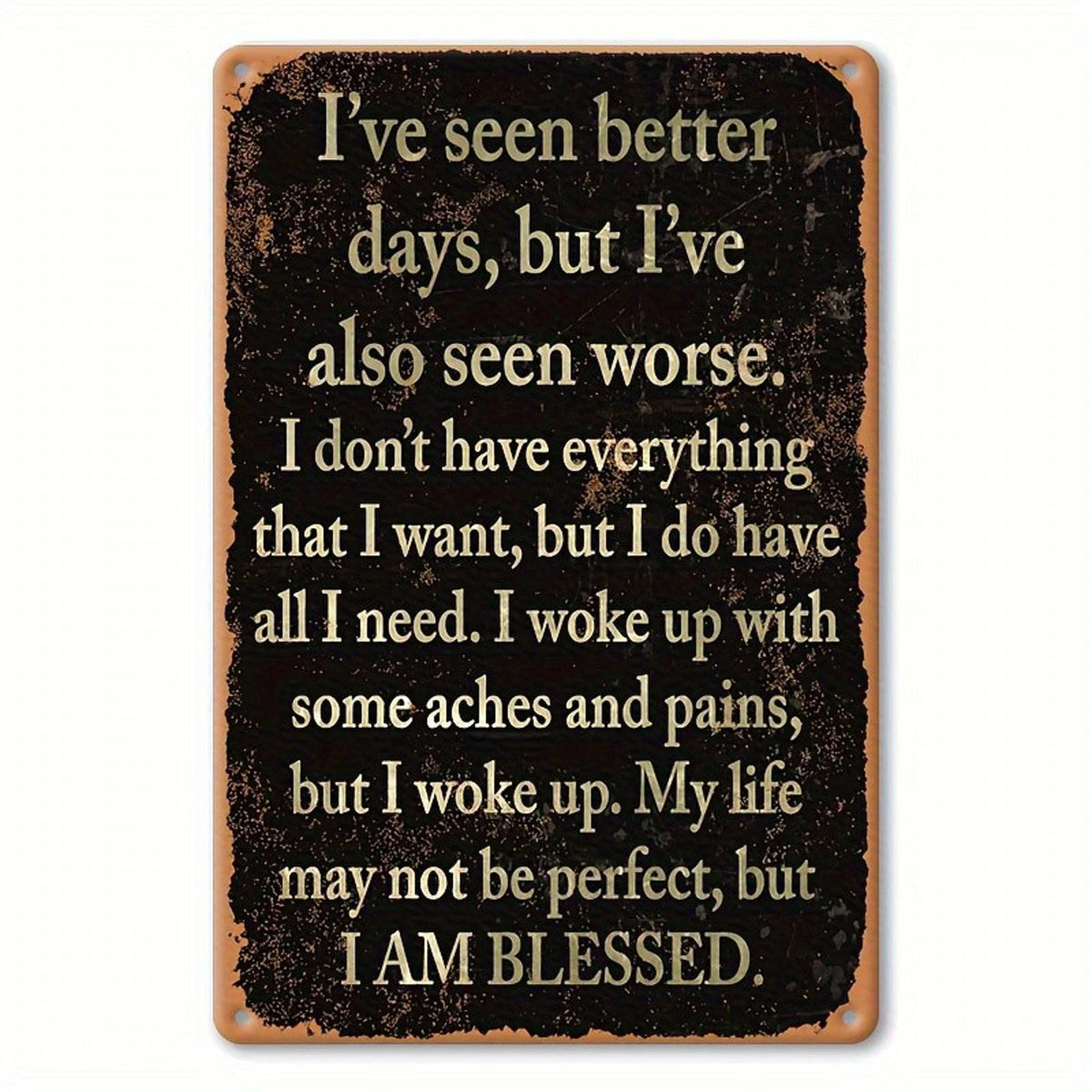 Yard Funny Inspirational Wall Art Aluminum Sign — product artwork