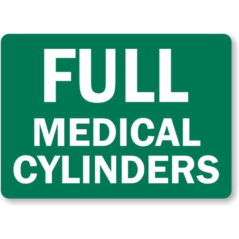 Full Medical Cylinders Aluminum Sign — product artwork