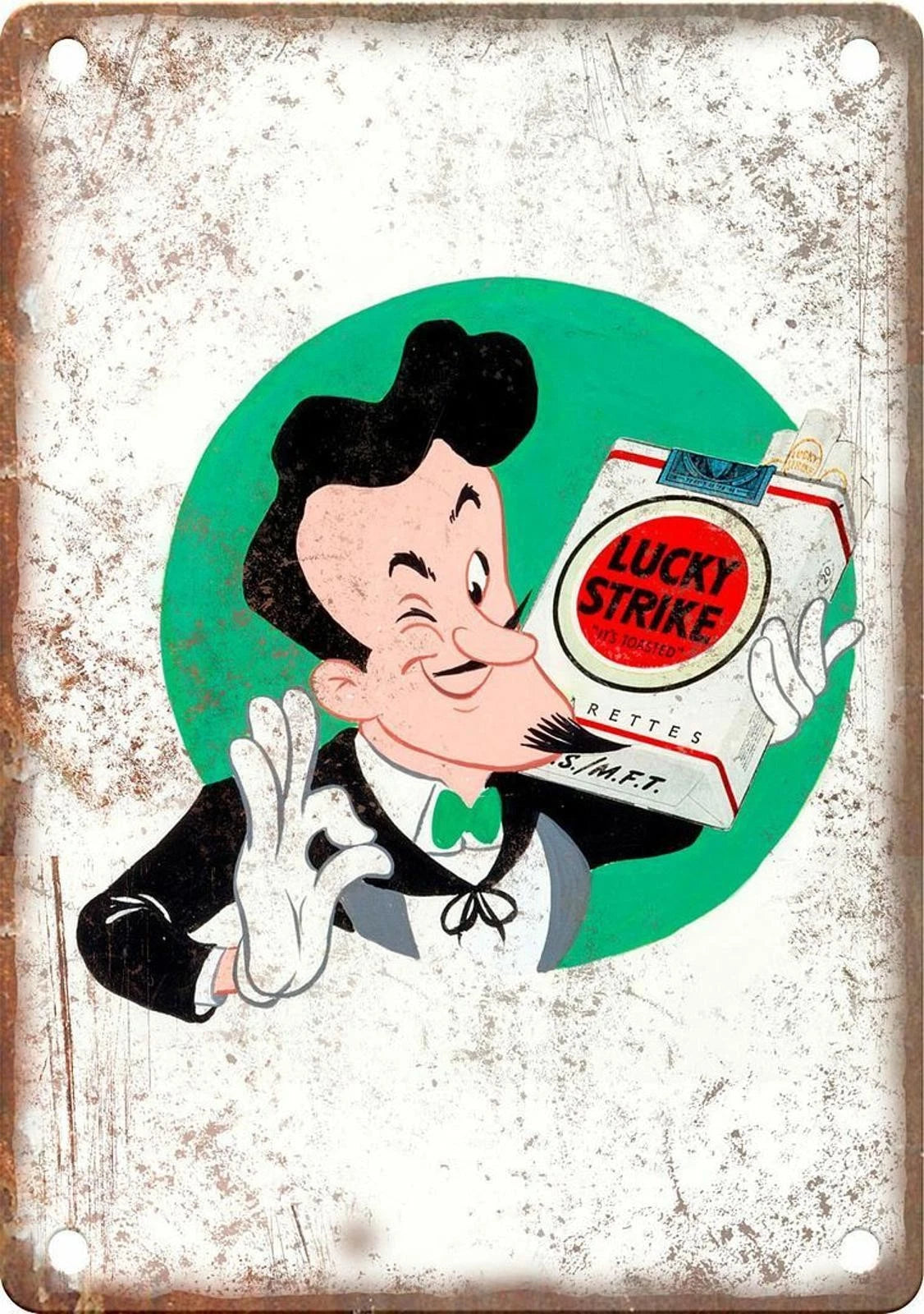 Lucky Strike Cigarette Tobacco Reproduction Aluminum Sign — product artwork