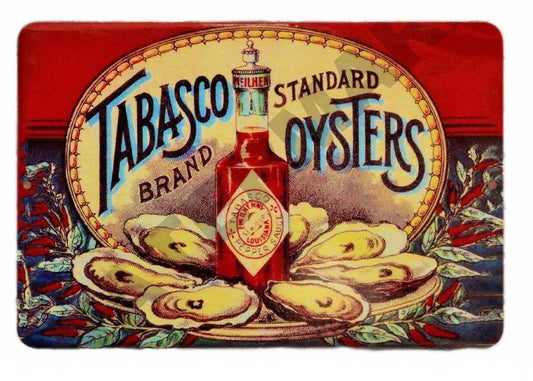 Tabasco Oysters Retro Man Cave Aluminum Sign — product artwork
