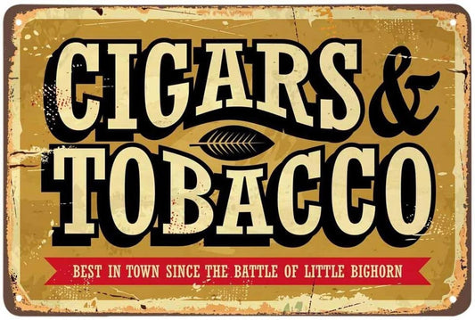 Cigars Tobacco Funny Aluminum Sign — product artwork