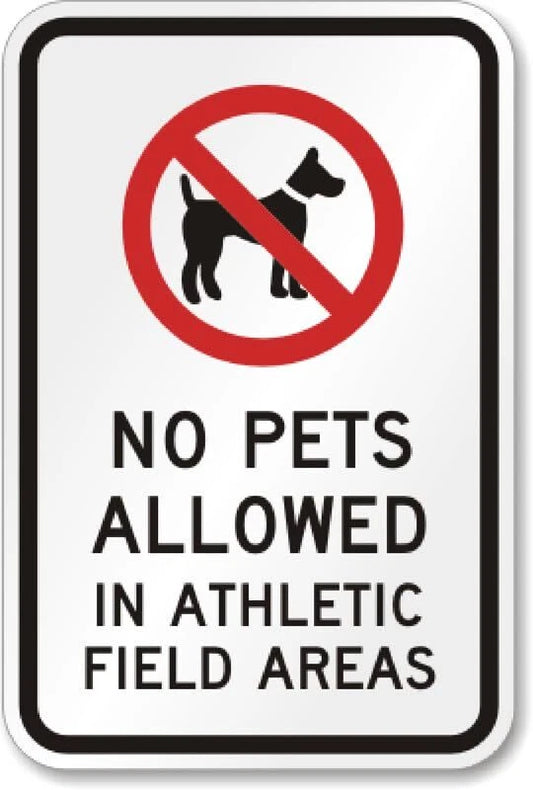 Athletic Field No Pets Aluminum Sign — product artwork