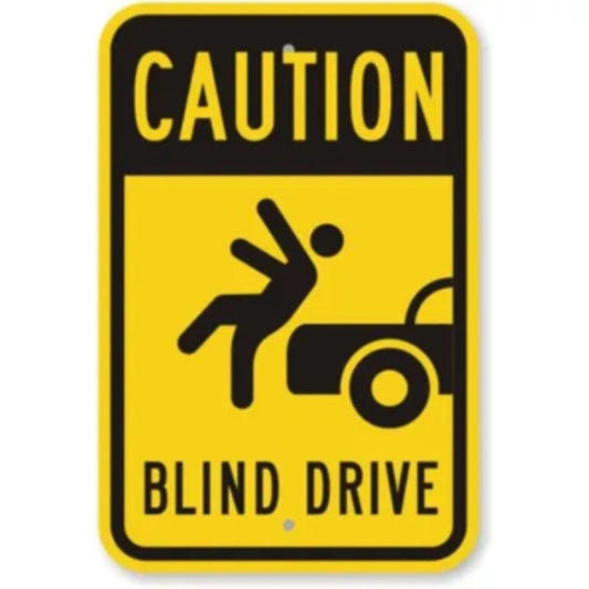 Caution Reflective Warning Aluminum Sign — product artwork