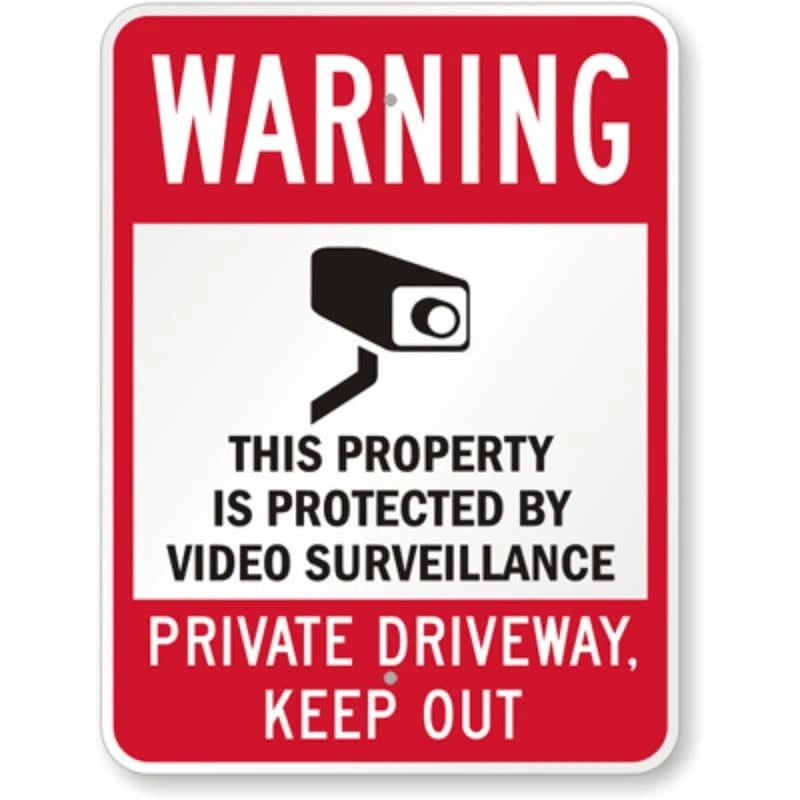 Video Surveillance Private Driveway Keep Out Sign — product artwork