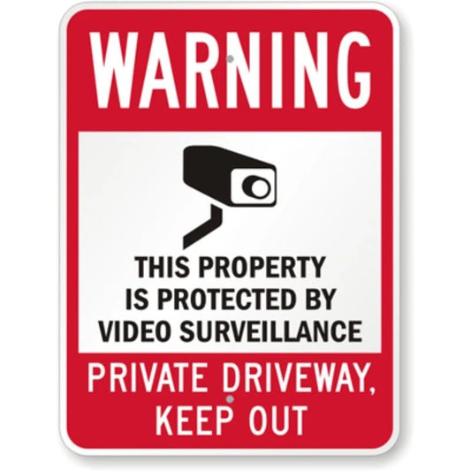 Video Surveillance Private Driveway Keep Out Sign — product artwork