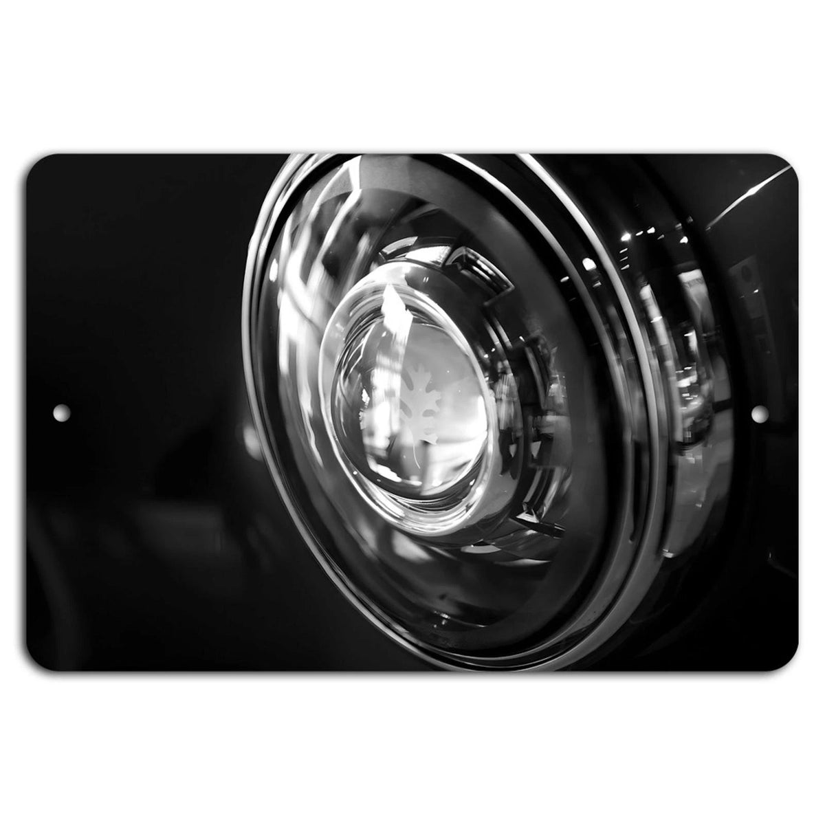 Classic Headlight Vintage Garage Aluminum Sign — product artwork
