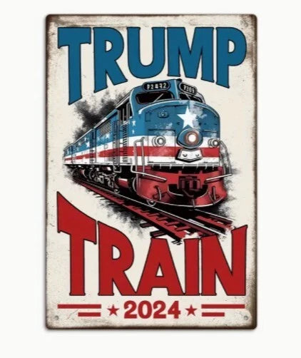 Trump Train 2024 Vintage Aluminum Sign — product artwork