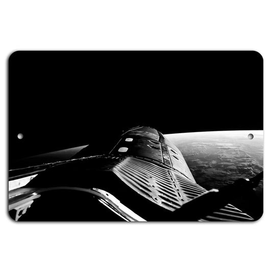 Decorative Voyage Beyond Earth Horizon Aluminum Sign — product artwork