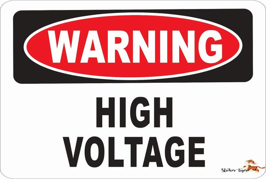 Danger Warning High Voltage Funny Street Aluminum Sign — product artwork