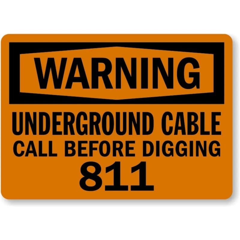 Call Before Digging 811 Safety Aluminum Sign — product artwork